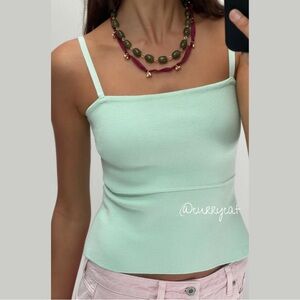 Zara STRAPPY PLAIN KNIT TOP